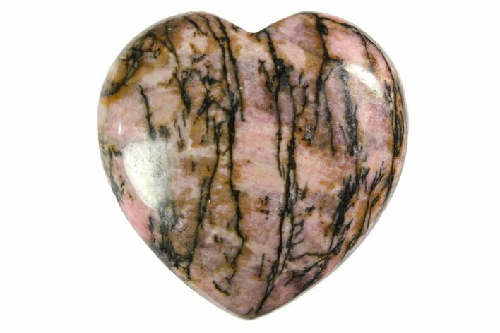 1.2" Polished Rhodonite Hearts - Photo 1